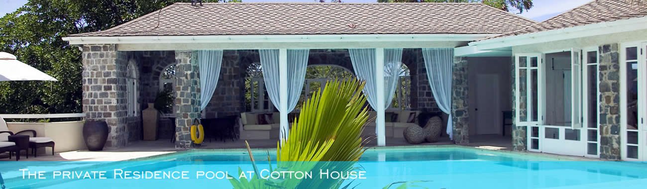 The private Residence pool at Cotton House