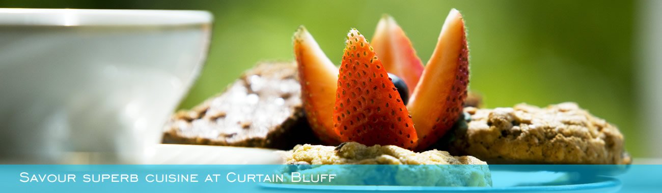 Savour superb cuisine at Curtain Bluff